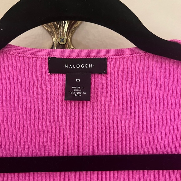 NWOT Halogen Ribbed V-Neck Sweater - Picture 4 of 5